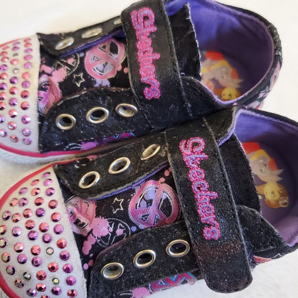 Skechers Twinkle Toes Light Up Toddler Girls Shoes Size 7 - Picture 12 of 13